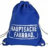 HIBIKE "Hauptsache Fahrrad." Turnbeutel Coton-Stoffpoche Bleu